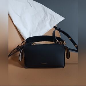 Wandler Yara Box Black Leather Crossbody Bag+ Dust Bag